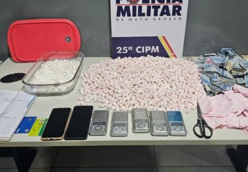 PM prende homem com 1,4 mil porções de cocaína e R$ 6,7 mil em dinheiro em Várzea Grande